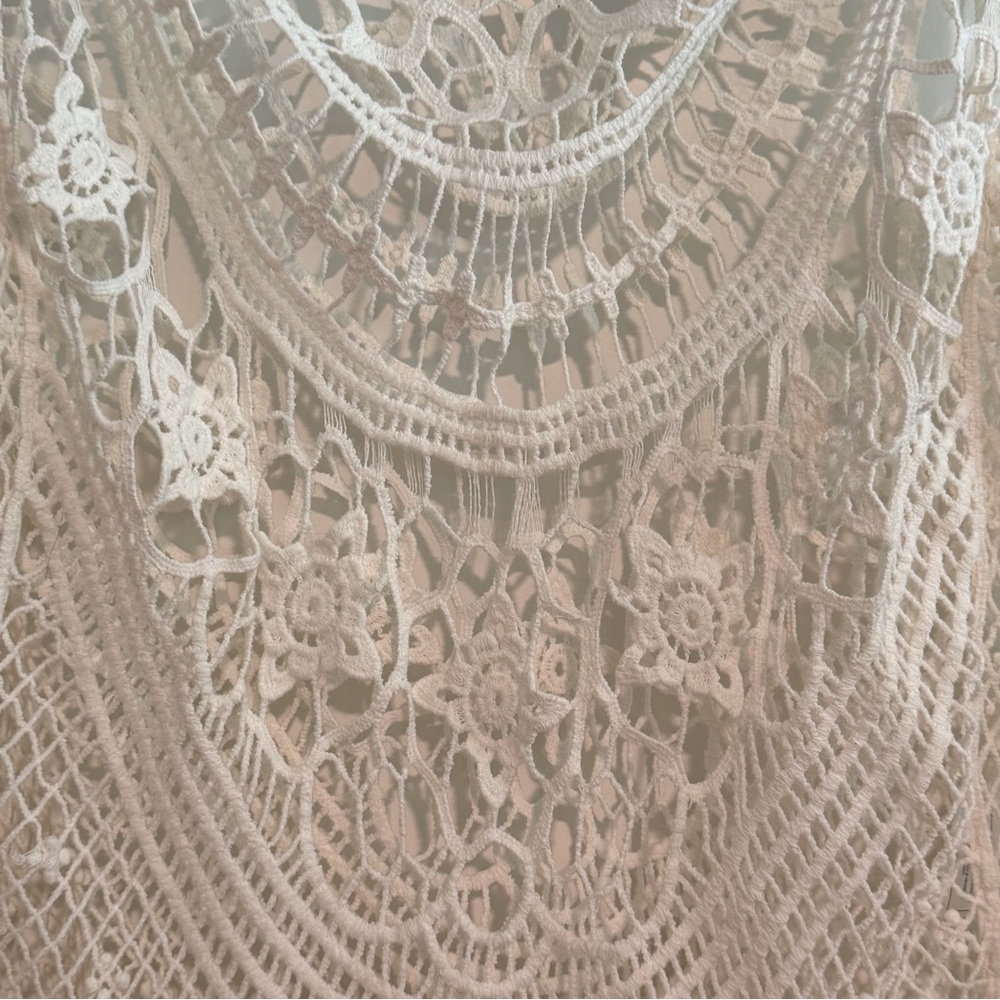 Ariat White Crochet Top size XL Boho - Picture 4 of 5